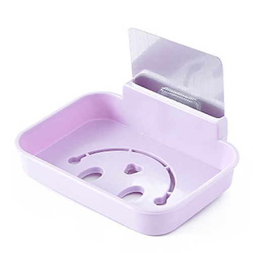 Khay Để Bánh Xà Phòng Dán Tường 2 Lớp Đáy Kín Hình Mặt Cười 2454
