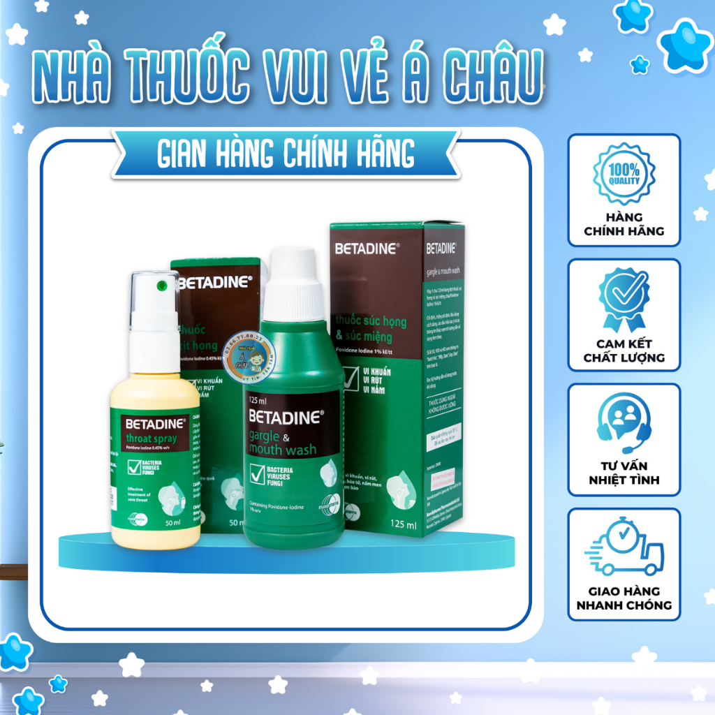 Betadin đủ loại CHÍNH HÃNG Sản phẩm nhập khẩu chính hãng