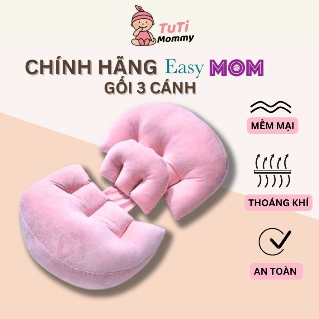 Gối bà bầu cánh tiên Babyhome cao cấp kèm gối phụ giúp nâng đỡ bụng bầu