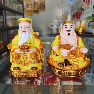 Tượng thần tài thổ địa ánh kim áo vàng