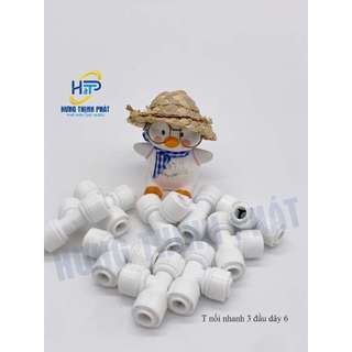 T cút nối nhanh 3 đầu ra dây 6
