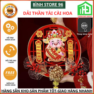 Dải hoathần tài lắc đầu gọi tài lộc đồ trang trí tết thần tài treo cửa may mắn tết decor nhà cửa 2024