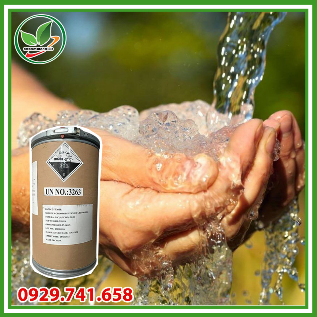 Cloramin B Trung Quốc. Xử lý nước, khử trùng nước sinh hoạt. Thùng 25kg