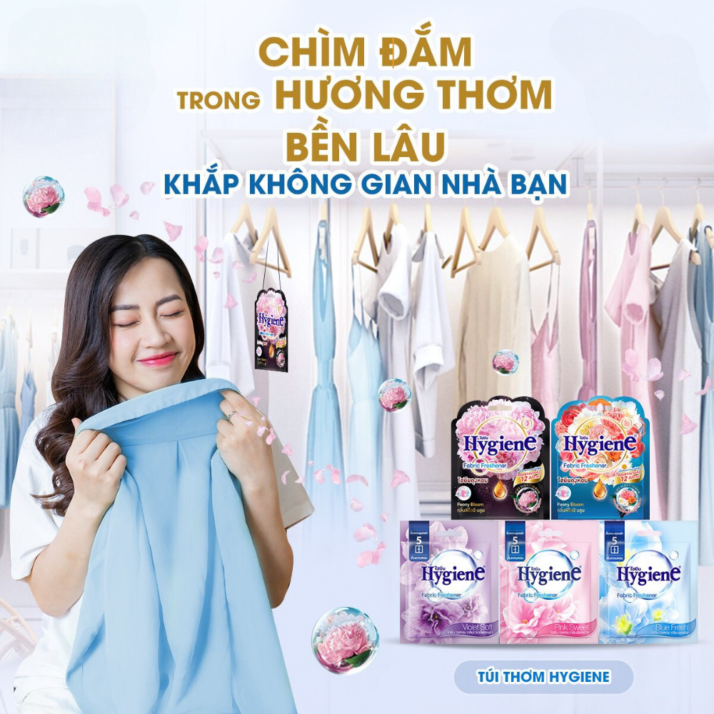 Túi thơm để tủ quần áo Hygiene Thái Lan hương hoa thơm phòng treo xe phòng