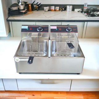 Bếp chiên nhúng cao cấp 2 ngăn inox 304