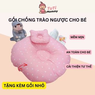 Gối chống trào ngược cho bé sơ sinh tặng kèm gối nhỏ Tutimommy