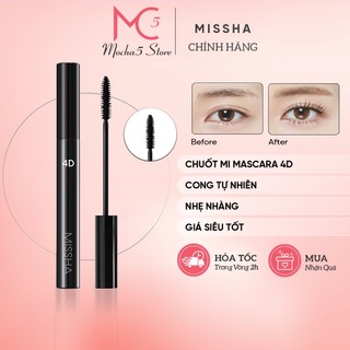 [Mẫu Mới] Mascara Chuốt Mi MISSHA 4D Mảnh Tự Nhiên Chống Nước