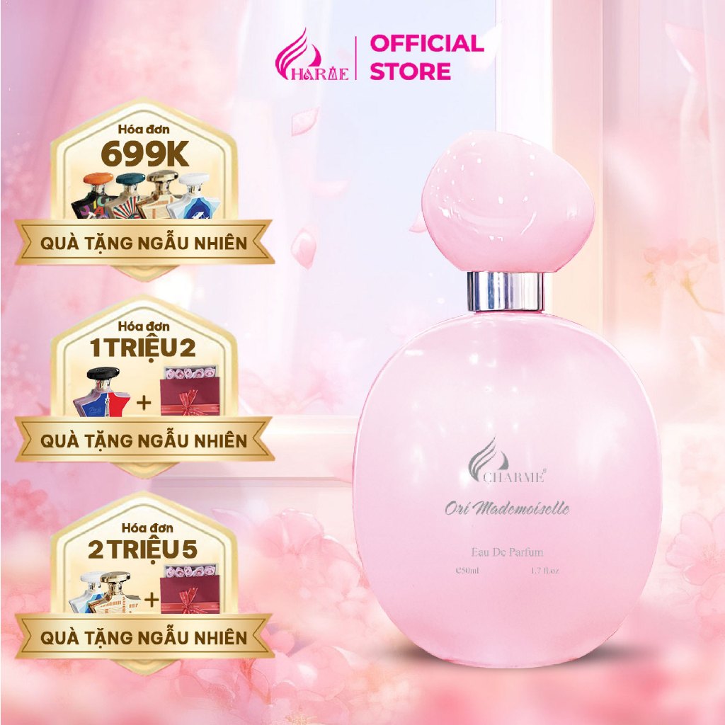 Nước hoa nữ lưu hương lâu, Charme Ori Mademoiselle, hương nước hoa Pháp, mùi hương quyến rũ, nữ tính, 50ml