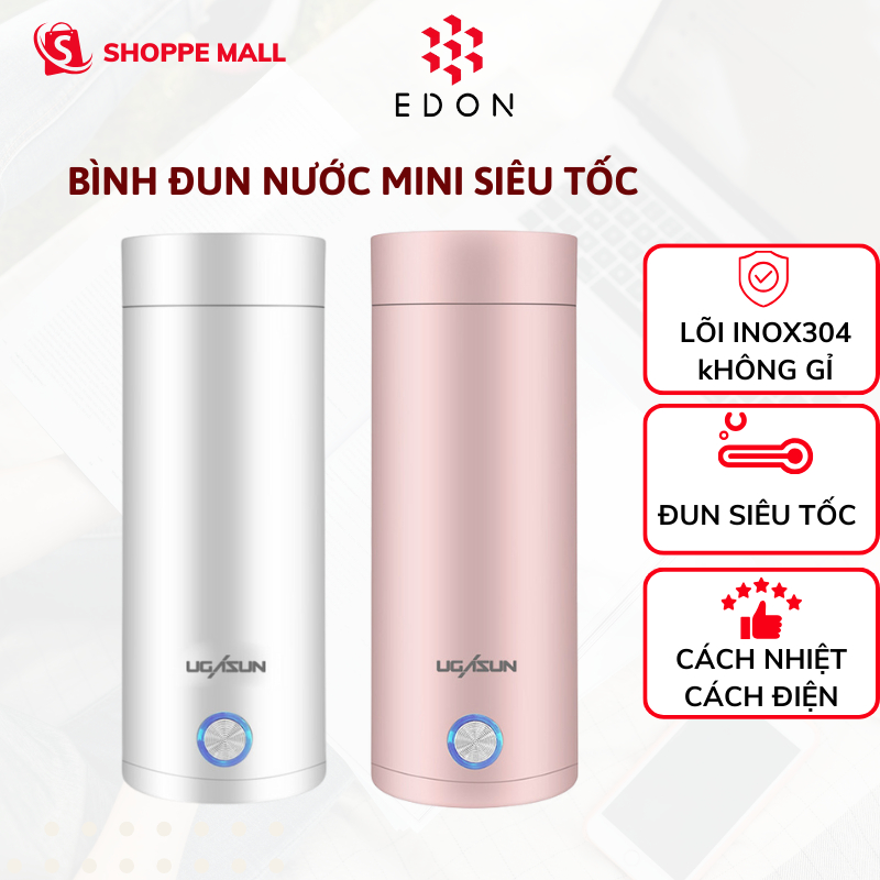 Bình đun nước mini siêu tốc DELADEP pha sữa, trà, cafe, đi du lịch dã ngoại hàng nội địa cao cấp BDN01