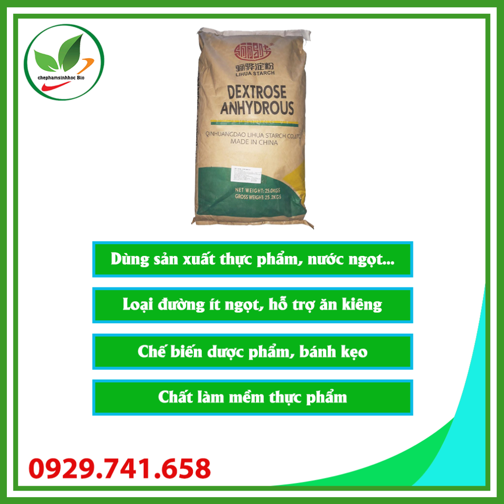 Đường Dextrose Anhydrous Bao 25kg.