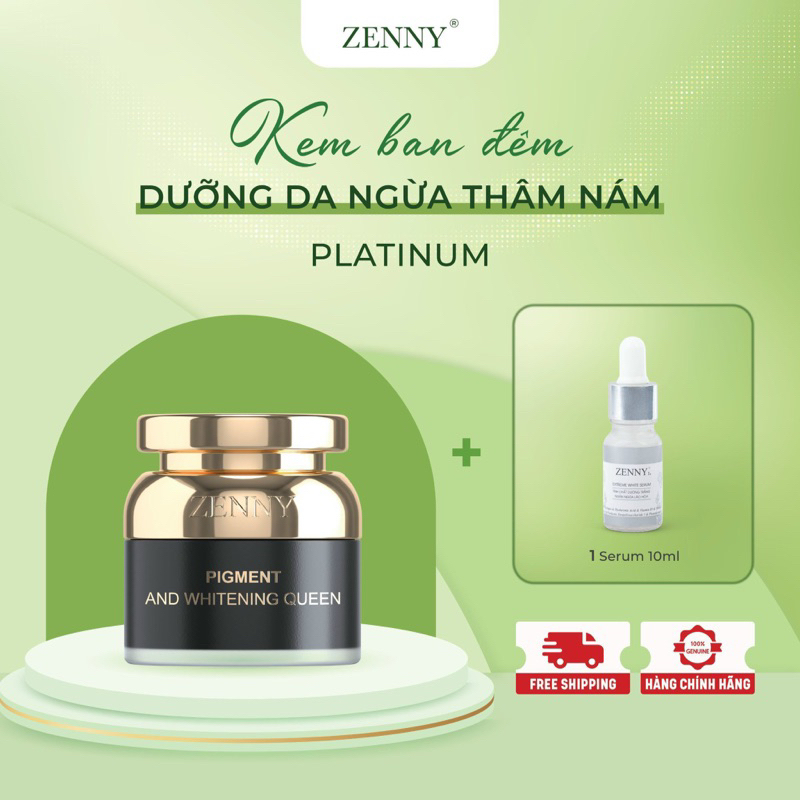 Kem Ban Đêm 💥 TẶNG SERUM 💥 Kem Zenny Dưỡng Da Ngừa Thâm Nám Zenny Platinum