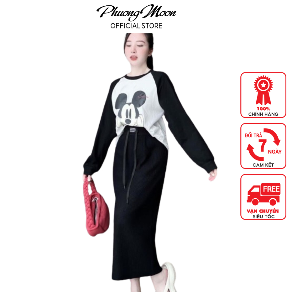 Chân váy len PHUONGMOON, chất len tăm dày dặn đanh chất loại 1