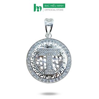  Mặt Dây Chuyền Nam Theo Tên Chữ Cái T Kiểu Phay Full Đá Bạc Hiểu Minh MDN480T 
