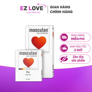 Bao cao su Masculan chính hãng siêu mỏng giúp kéo dài thời gian