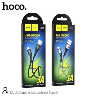 Dây cáp sạc nhanh HOCO DU19 bện dù dòng 3A dây truyền tải dữ liệu dài 1m - Chính hãng