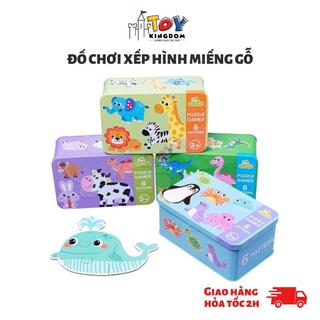 Đồ Chơi Xếp Hình 4-6 Miếng Woa Toys Theo Chủ Đề Noel, Động Vật, Phương Tiện, Có Hộp Đựng - Giúp Bé Sáng Tạo Hơn