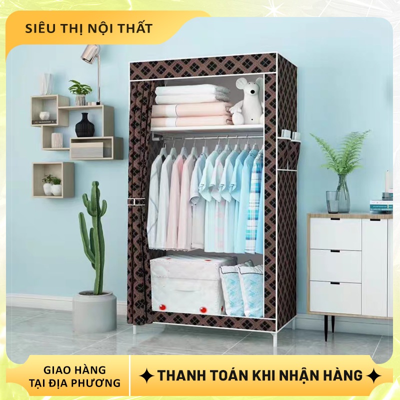 Tủ Vải Đựng Quần Áo Tiện Lợi Đa Phù Hợp Với Học Sinh, Sinh Viên, Tủ Vải Xinh Xắn Nhiều Màu Sắc Nhỏ Gọn