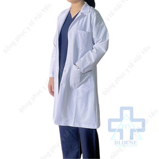 Áo Blouse trắng y tế, thẩm mỹ, spa, dược sĩ, bác sĩ, nha khoa nam nữ Vải thường