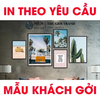 Tranh treo tường canvas in theo yêu cầu size Vừa, tặng kèm đinh treo - MEN DECOR