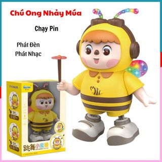 Đồ chơi thỏ đánh đàn guitar nhảy múa có đèn nhạc vui nhộn cho bé
