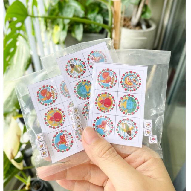 Mô hình bộ bầu cua mini trang trí nhà búp bê