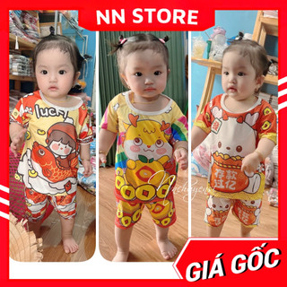 ĐỒ BỘ báo hồng shin KITTY Set bộ bò sữa Bộ ngủ bò sữa cho bé trai bé gái 7kg đến 70kg DBRBD đồ bộ kushin tổng hợp
