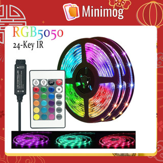 Dây đèn led nhấp nháy RGB 10m trang trí noel MINIMOG, đèn cảm biến nháy theo nhạc nhiều màu sắc