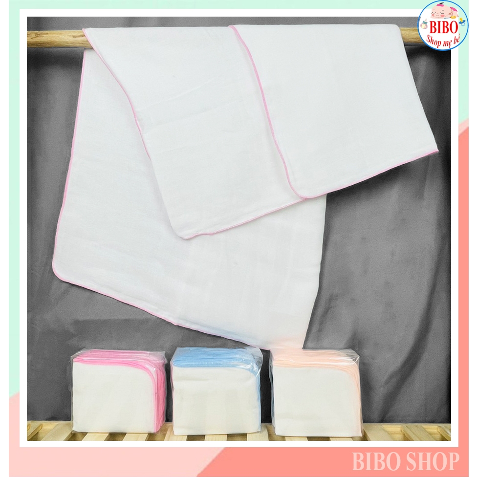 Combo 30 Khăn Sữa Cho Bé Sơ Sinh 5 Lớp Thấm Hút, Dòng Xô Dày Dặn
