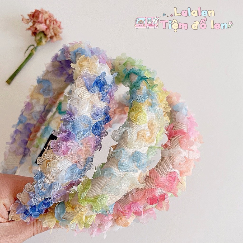 Băng Đô Cài Tóc Đính Hoa Handmade