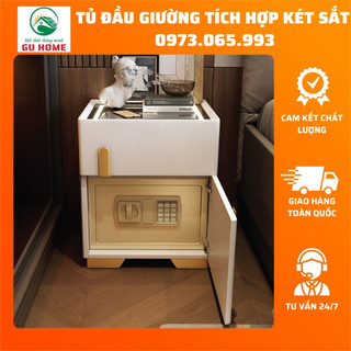 Tủ đầu giường kết hợp Két Sắt Mini, két sắt khoá điện tử cao cấp tích hợp đa năng M117