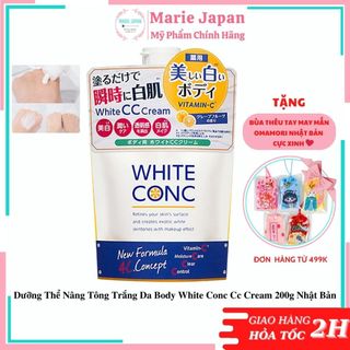 Dưỡng thể nâng tông trắng da body White Conc Cc Cream 200g Nhật Bản