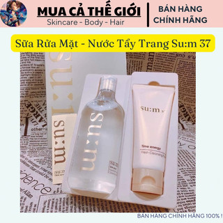 Set làm sạch sum37 sữa rửa mặt / nước tẩy trang su:m 37