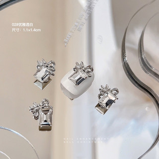 Charm nơ đá trang trí móng tay lẻ 1 viên