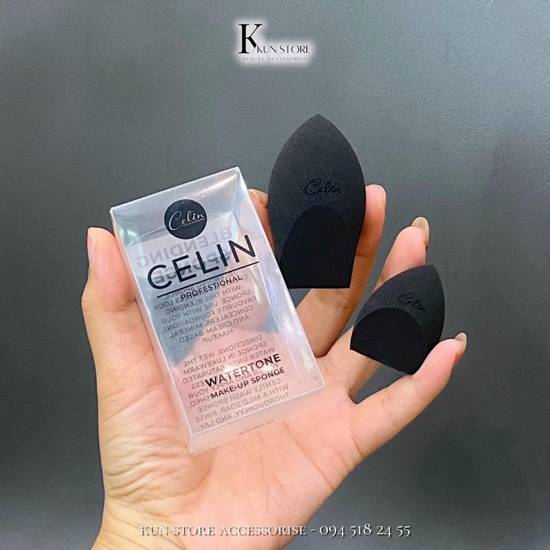 Bông mút Celin mẫu mới set 2 mút trang điểm