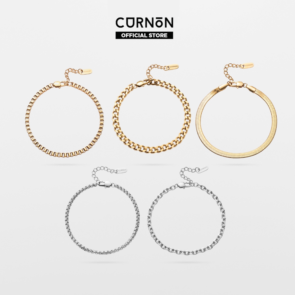  Bộ Sưu Tập Vòng Tay Xích Curnon THE ESSENTIALS - Trang Sức Vòng Xích Phong Cách Mạnh Mẽ - Chất Liệu Thép Không Gỉ 