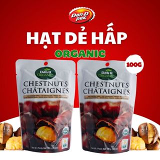 Combo Hạt dẻ hấp hữu cơ tách vỏ tự nhiên organic ăn vặt phù hợp ăn kiêng 100g Dan D Pak