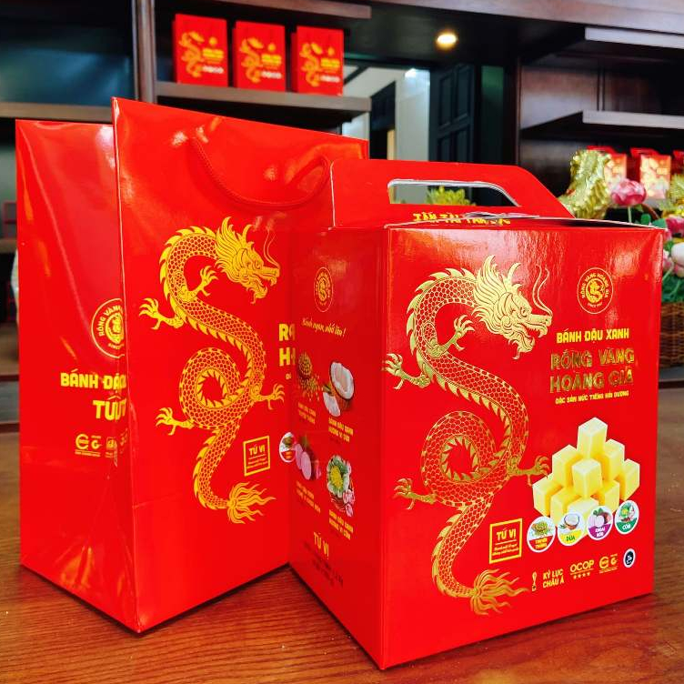 BÁNH ĐẬU XANH TỨ VỊ RVHG - 1,2KG - HÀNG CAO CẤP CHÍNH HÃNG - THƠM NGON