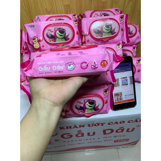 Khăn giấy ướt Gấu Dâu 125gr