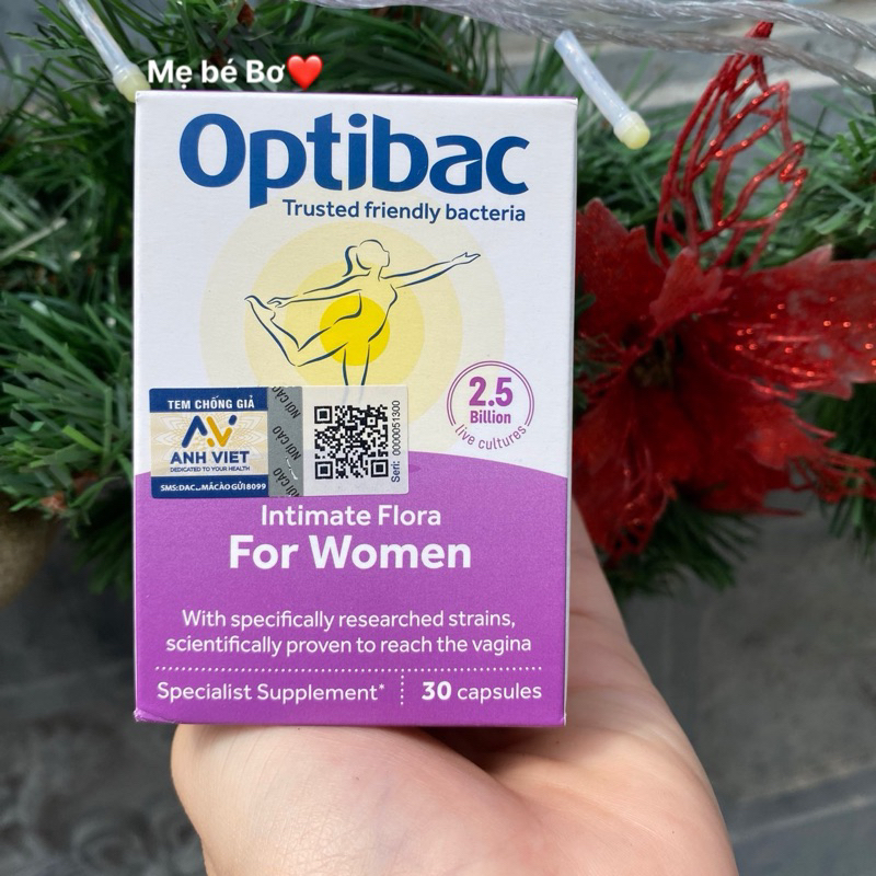 Men Vi Sinh Optibac Tím Uk Anh Quốc, hộp 30viên/90viên