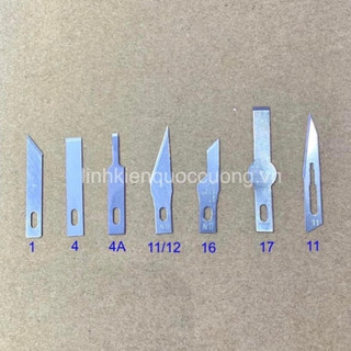Lưỡi dao khắc 1 - 4 - 12 - 16 - 4A - 17 - 18 (10 lưỡi/ 1 hộp) NEW
