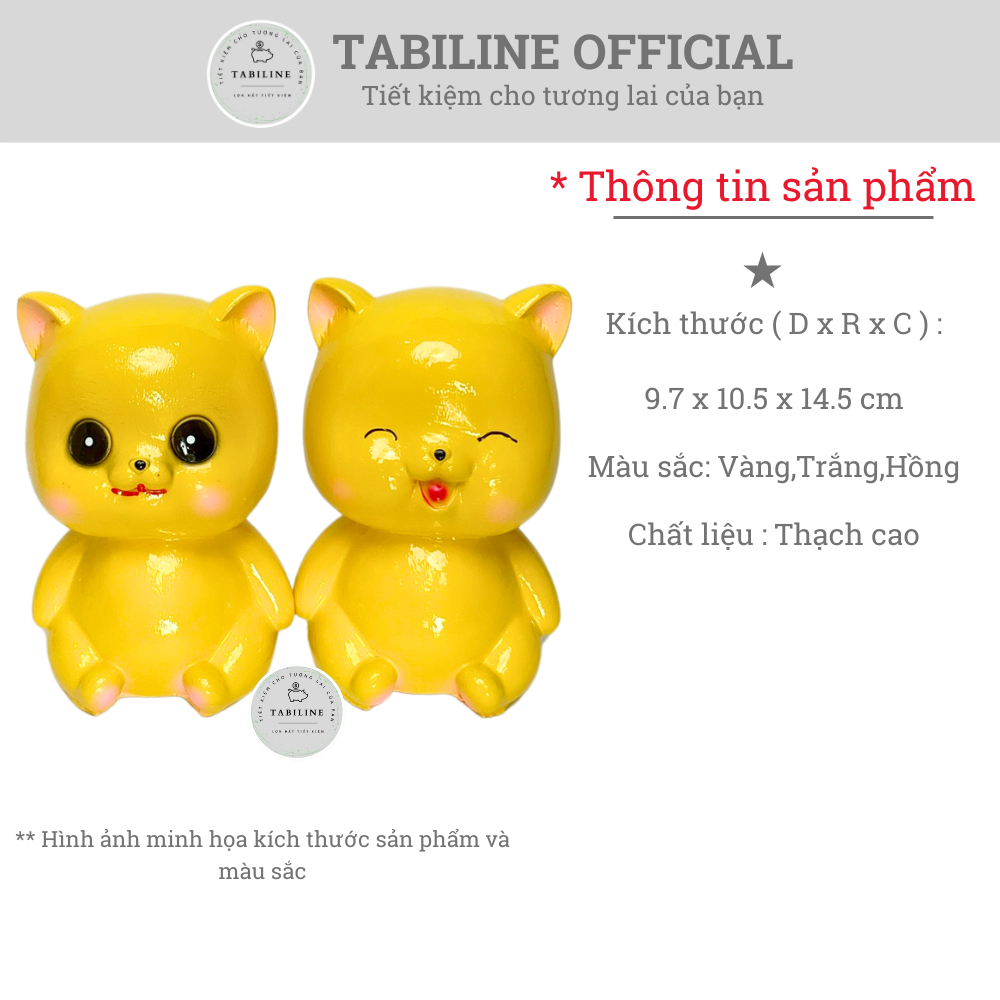 Lợn đất heo đất ống heo tiết kiệm tiền TABILINE Cặp mèo yêu thương siêu ngầu LD79