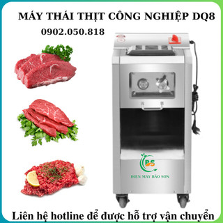 Máy thái thịt công nghiệp dq8 máy cắt thịt tươi sống công suất 2200w thay được lưỡi dao hàng chính hãng