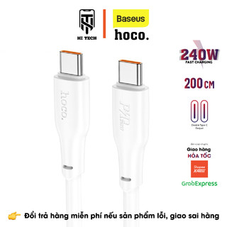 Cáp sạc nhanh type c 240w, dây sạc nhanh samsung hoco x93, dây type c truyền dữ liệu từ c to c, dây sạc android dài 2m.