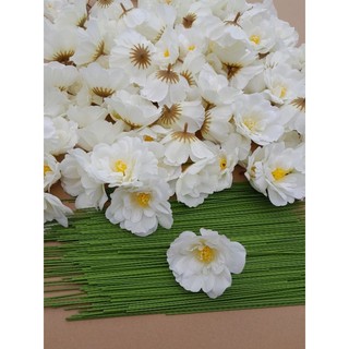 Đầu Bông Hoa Trà Nhật (Combo 100bông/8cm)-Trí decor, giỏ hoa ,giỏ quà