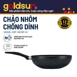 Chảo chống dính Goldsun 30cm DSP-GE430-IH Nhôm cao cấp, hấp thụ nhiệt nhanh. Sử dụng trên mọi  loại bếp.