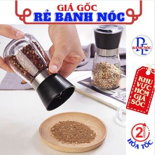 Dụng cụ xay tiêu , lọ xay tiêu thủy tinh , cối xay tiêu lưỡi sắc bén, xay hạt khô siêu nhanh cầm tay , hũ đựng tiêu