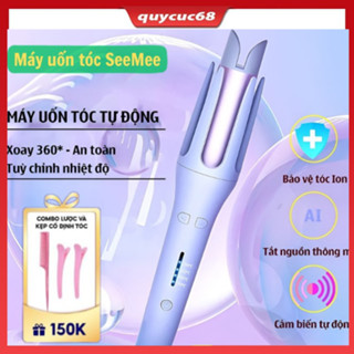 Máy uốn tóc làm xoăn tự động SeeMee có lớp phủ gốm sứ bảo vệ tóc khi tạo kiểu đường kính uốn 32mm , bảo hành 12 tháng
