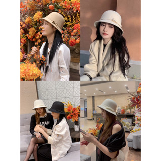 Mũ dạ Vành Cụp, có nơ trang trí Phong Cách Cổ Điển, dễ phối đồ đi chơi, du lịch cho Nữ MU32