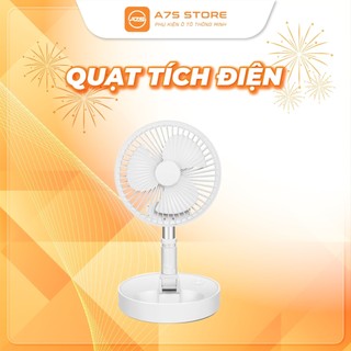 Quạt tích điện gấp gọn thông minh tích hợp giá đỡ điện thoại