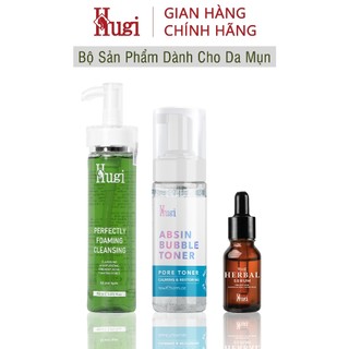   HuGi  Bộ Chăm Sóc Da Dầu Mụn  3 sản phẩm  